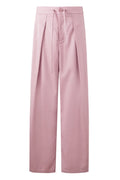 Scimitar Shape Wool Blend Pleated Pants