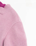 Mandarin Collar Cropped Double Faced Wool Coat